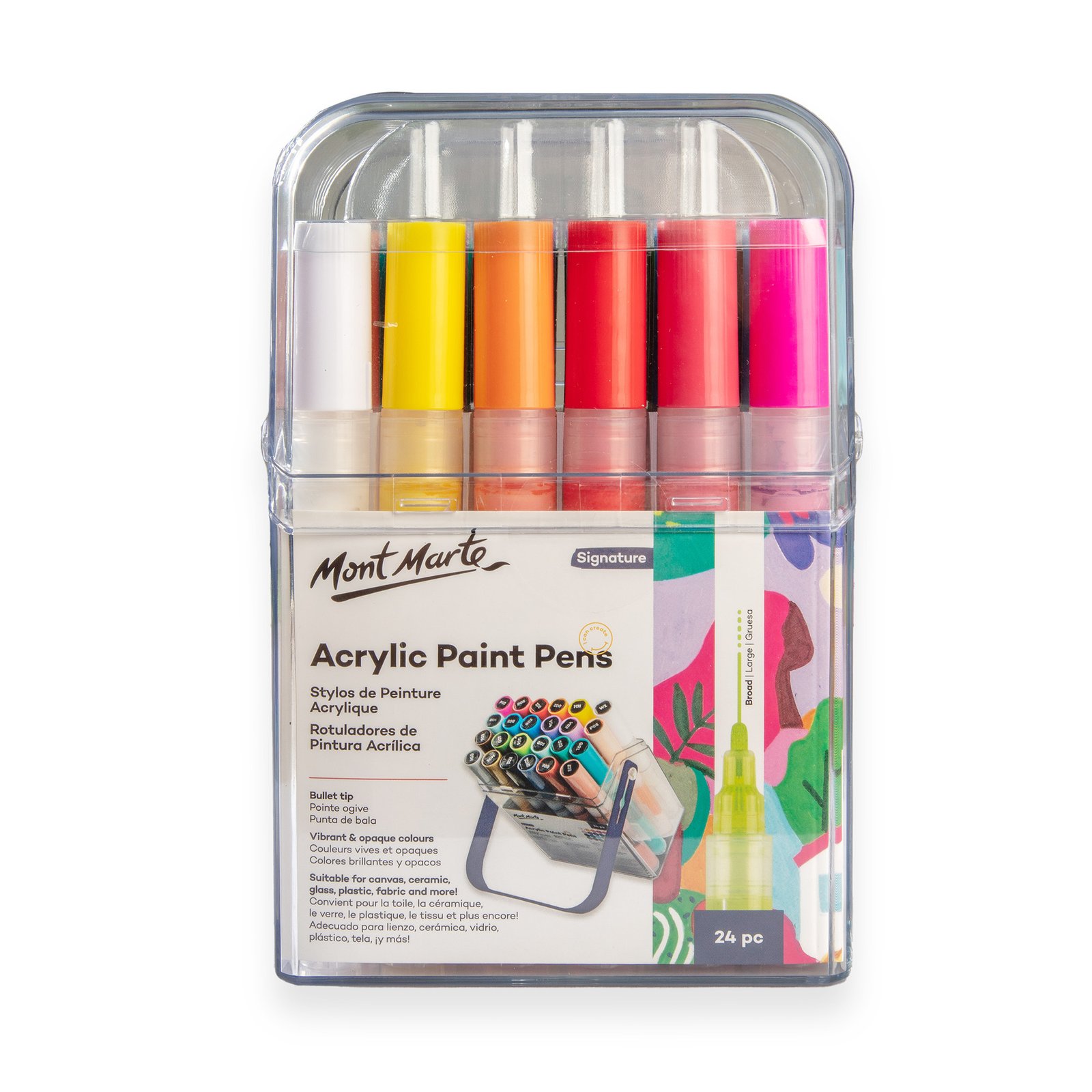Acrylic Paint Pens Broad Tip in case 24pc