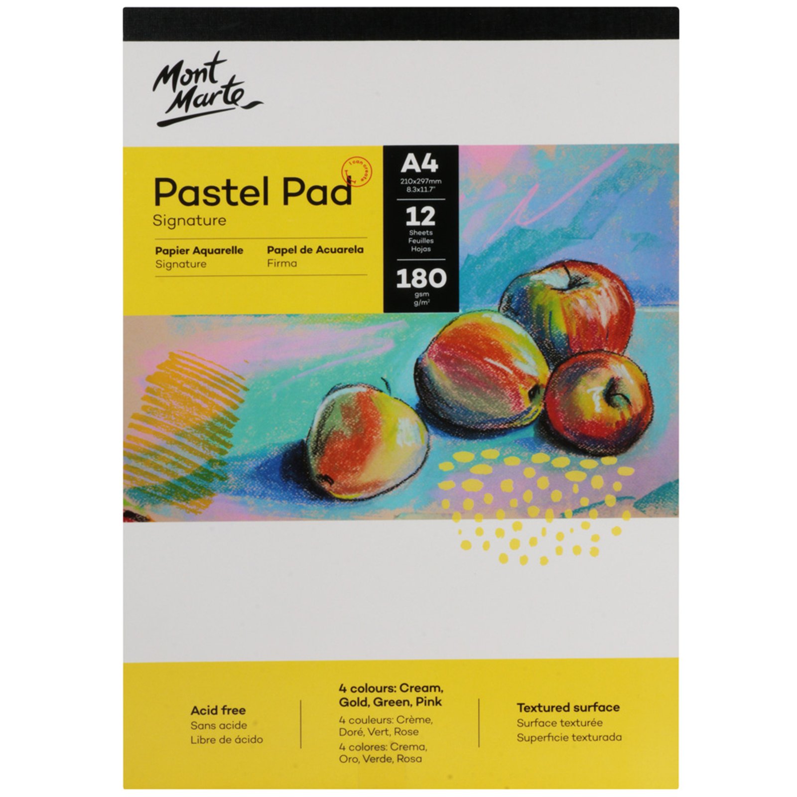Pastel Pad acid free 4 colours A4 180gsm