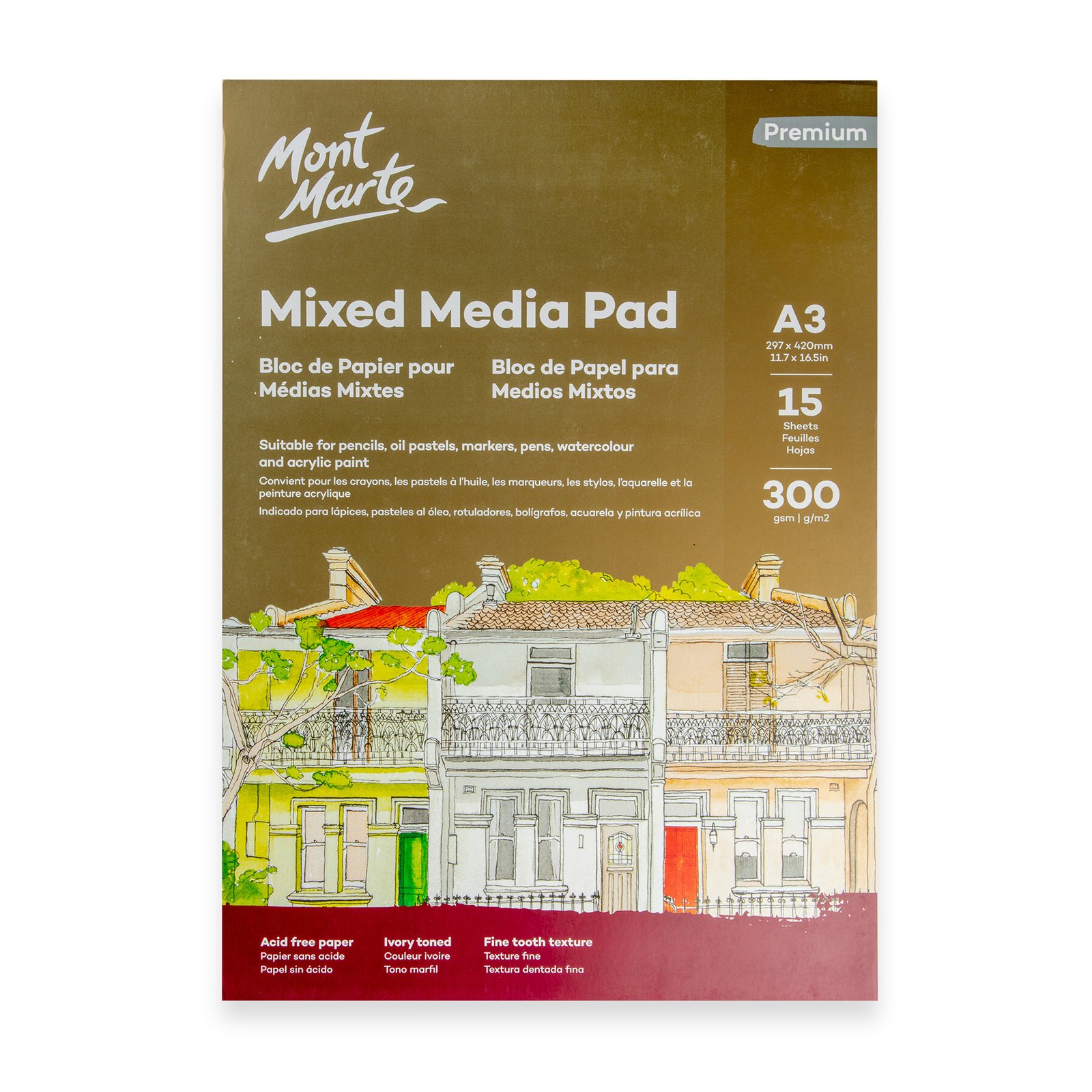 Mixed Media Pad A3 300gsm 15 Sheets