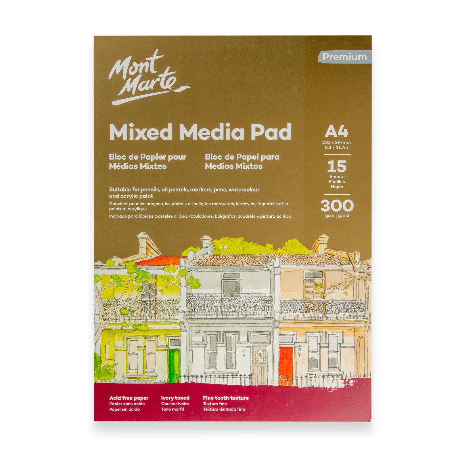 Mixed Media Pad A4 300gsm 15 Sheets