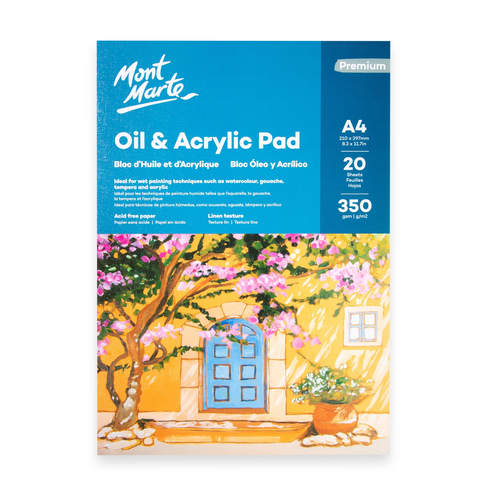 Oil & Acrylic Pad A4 350gsm 20 Sheets