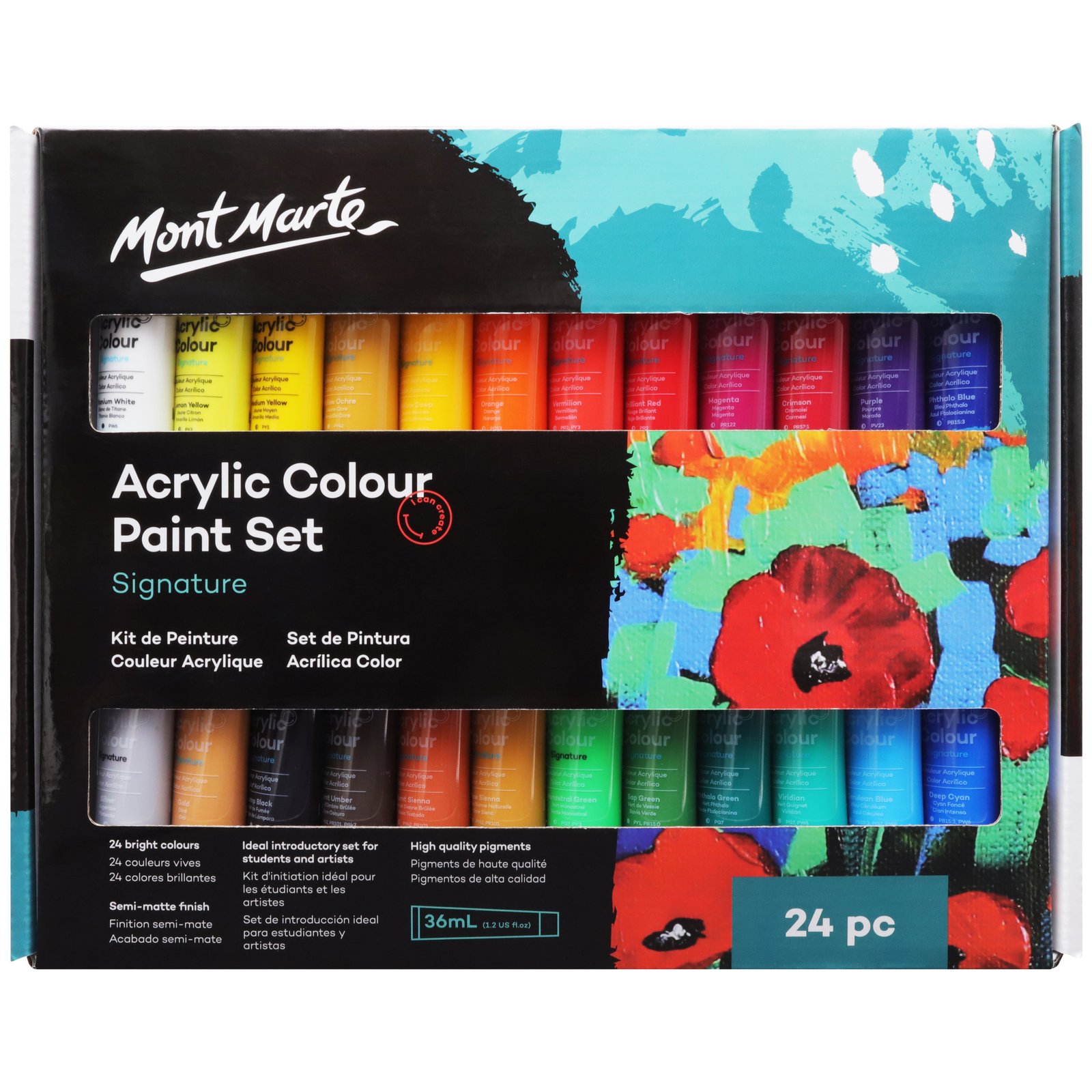 Acrylic Colour Paint Set 24pc x 36ml