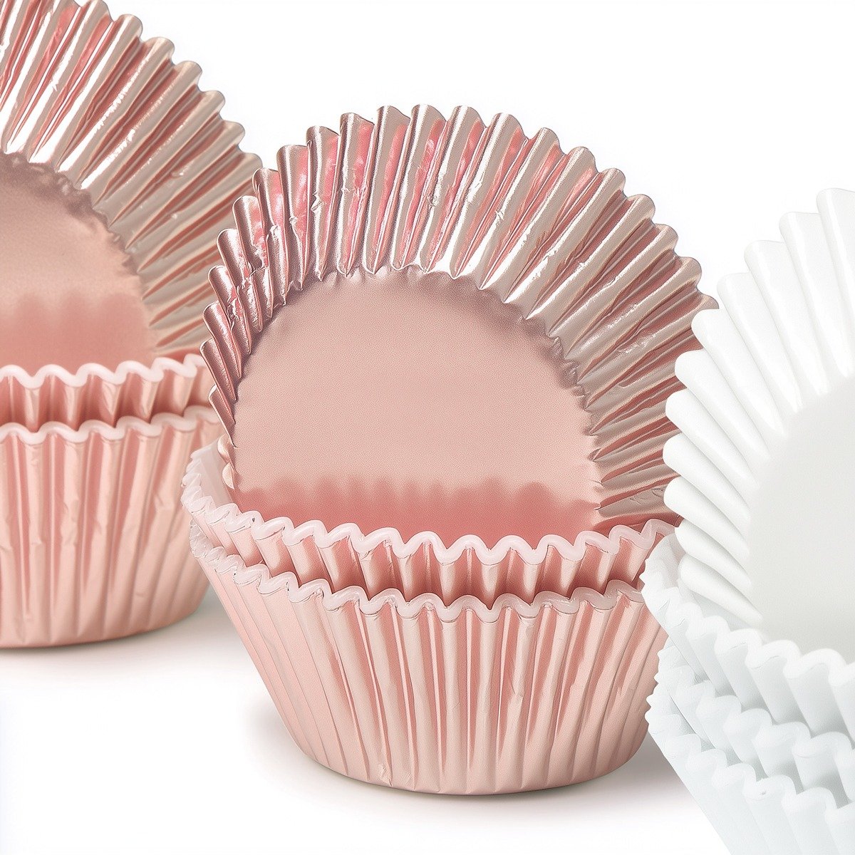 Standard PASTEL PINK Foil Baking Cups (50 pack) - 50mm Base