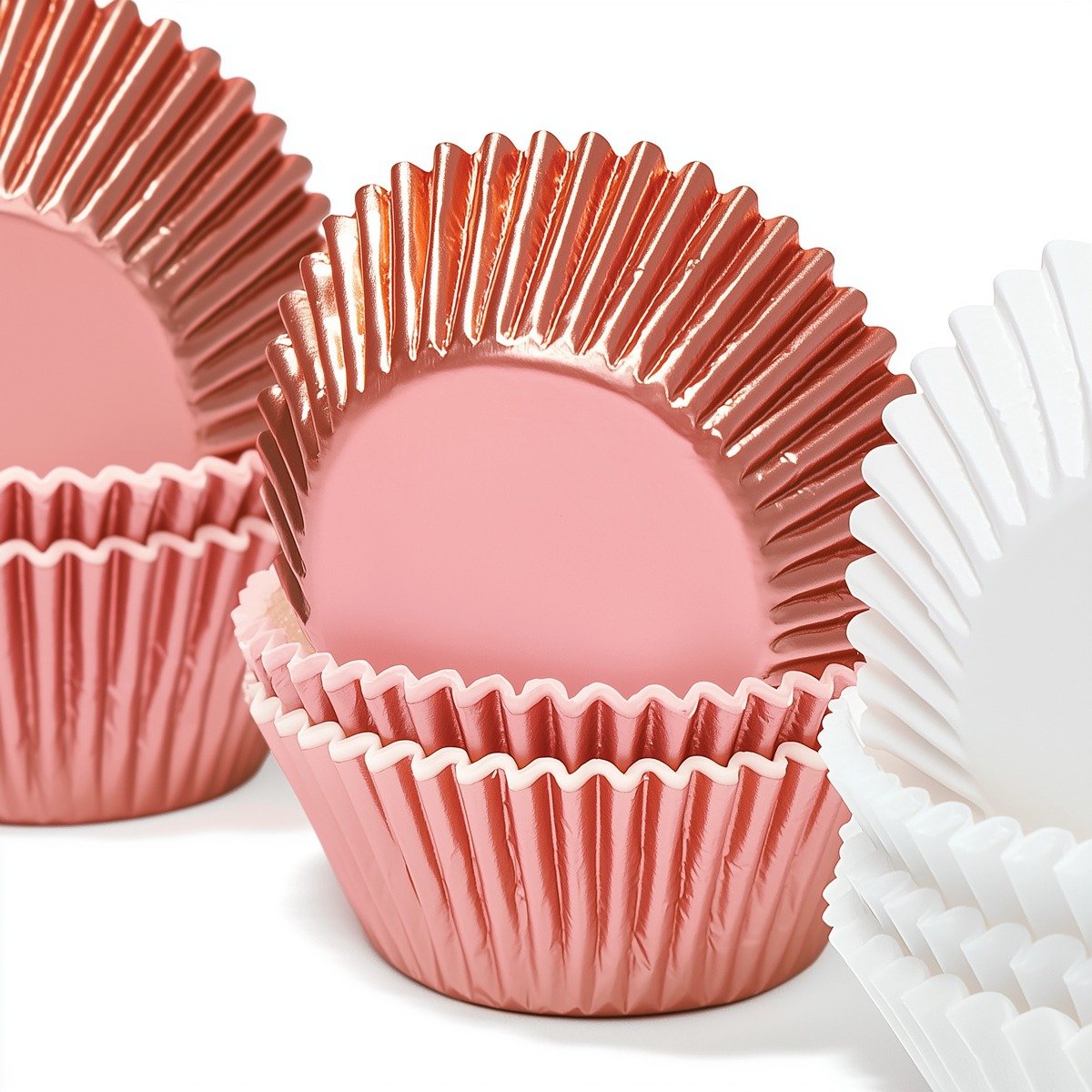 Standard ROSE GOLD Foil Baking Cups (50 pack) - 50mm Base