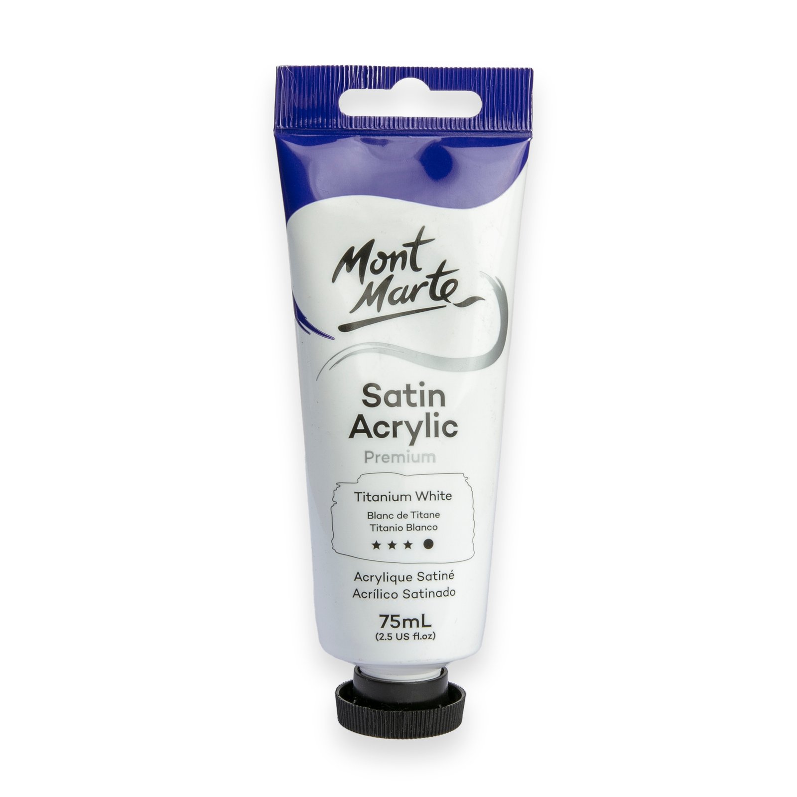 Satin Acrylic 75ml - Titanium White