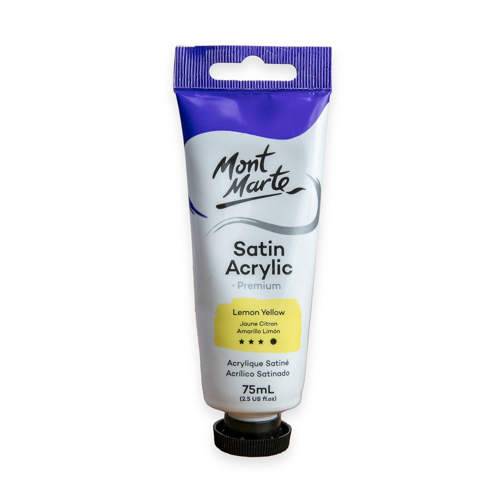 Satin Acrylic 75ml - Lemon Yellow