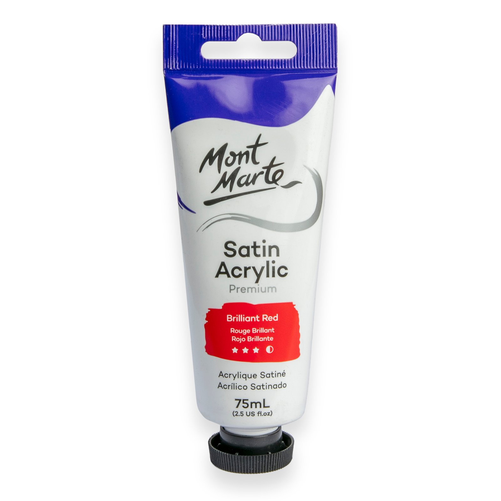 Satin Acrylic 75ml - Brilliant Red