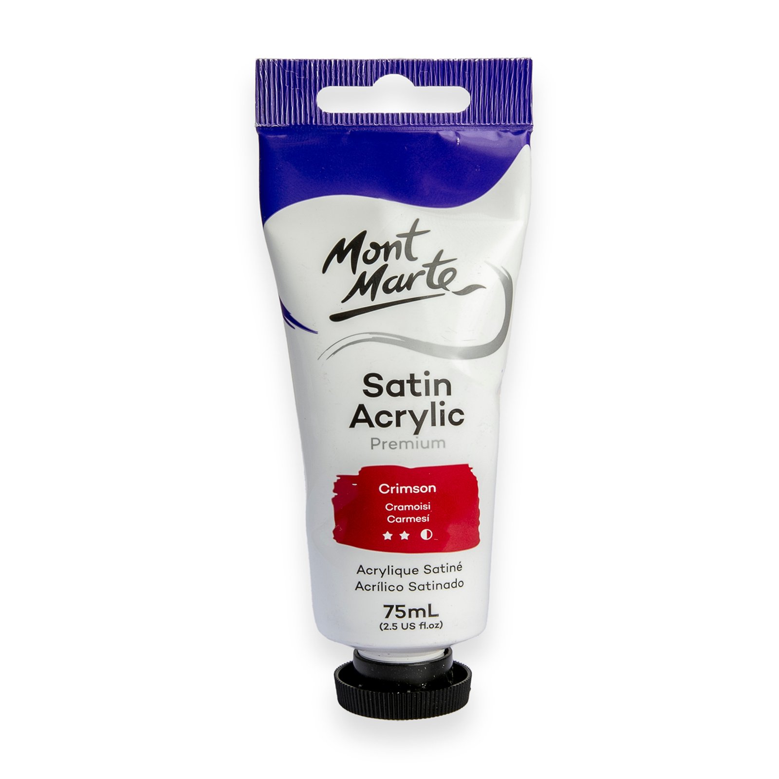 Satin Acrylic 75ml - Crimson