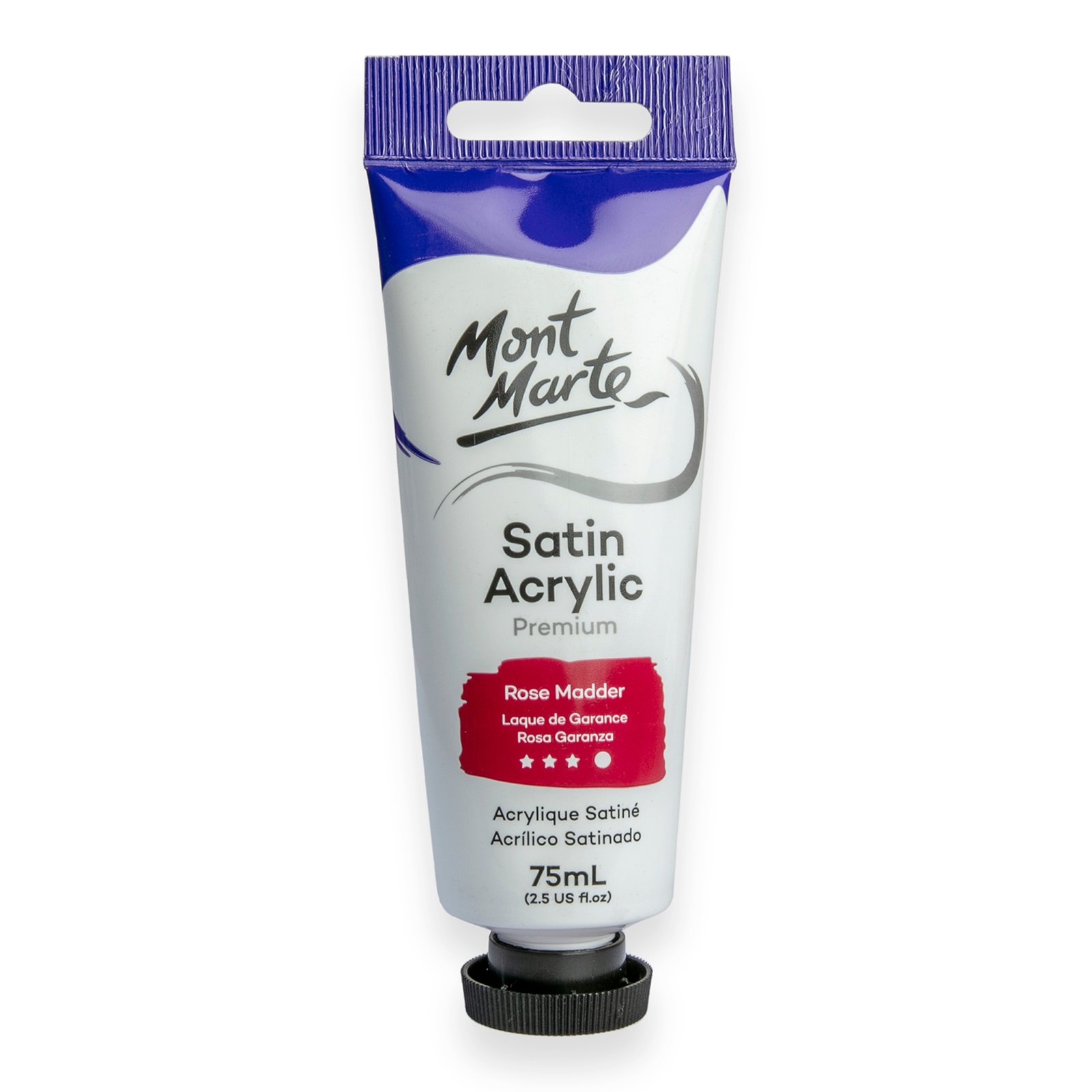 Satin Acrylic 75ml - Rose Madder