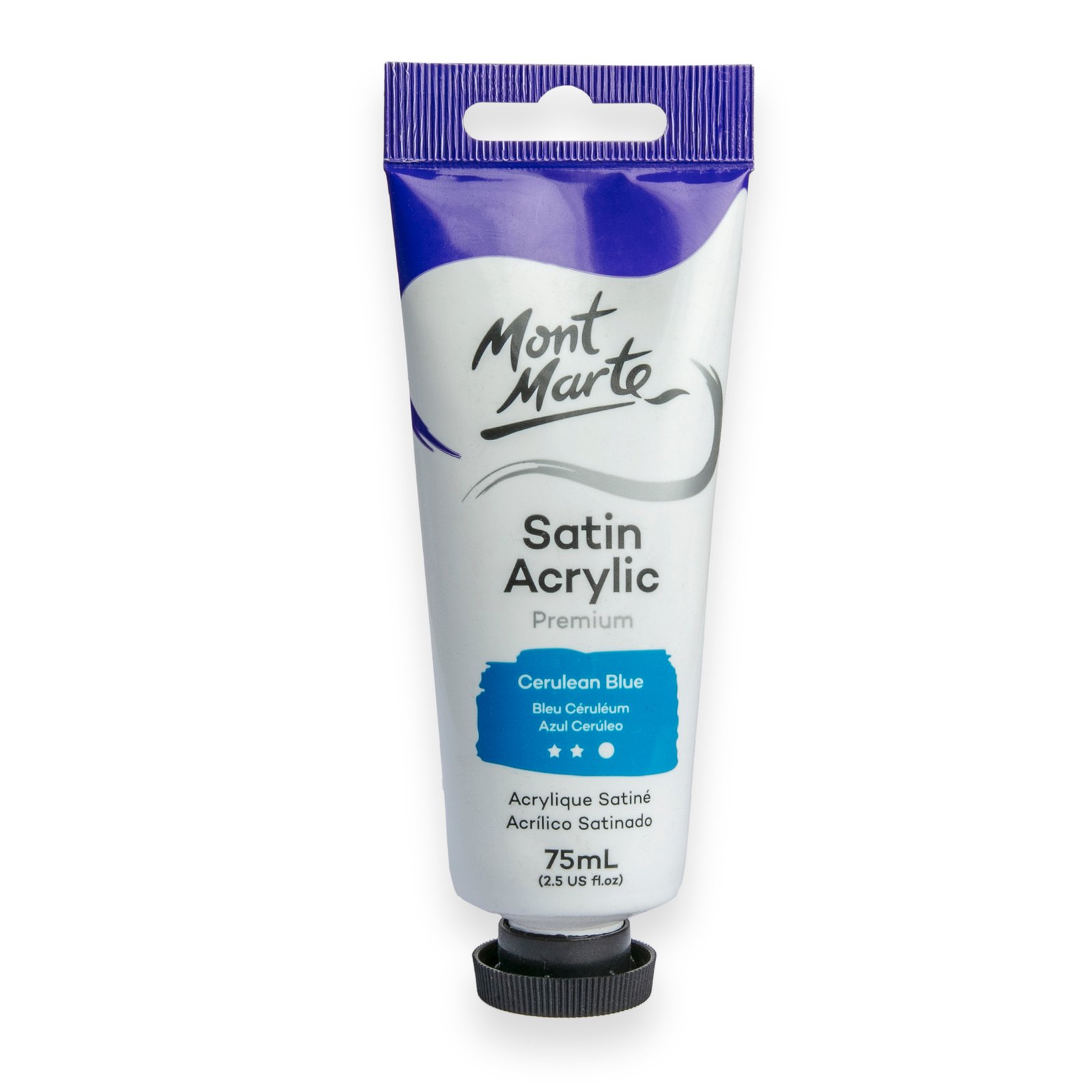 Satin Acrylic 75ml - Cerulean Blue