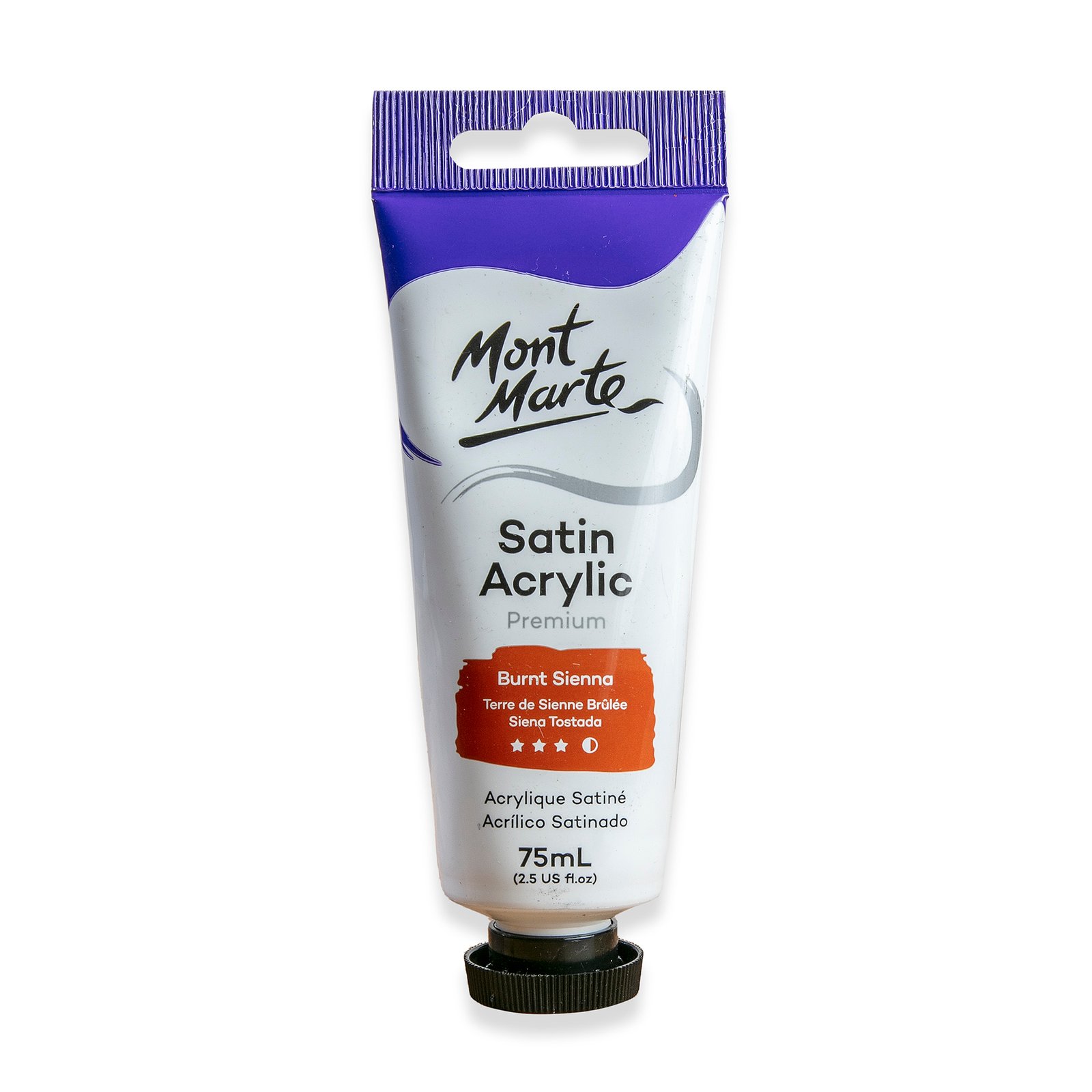 Satin Acrylic 75ml - Burnt Sienna