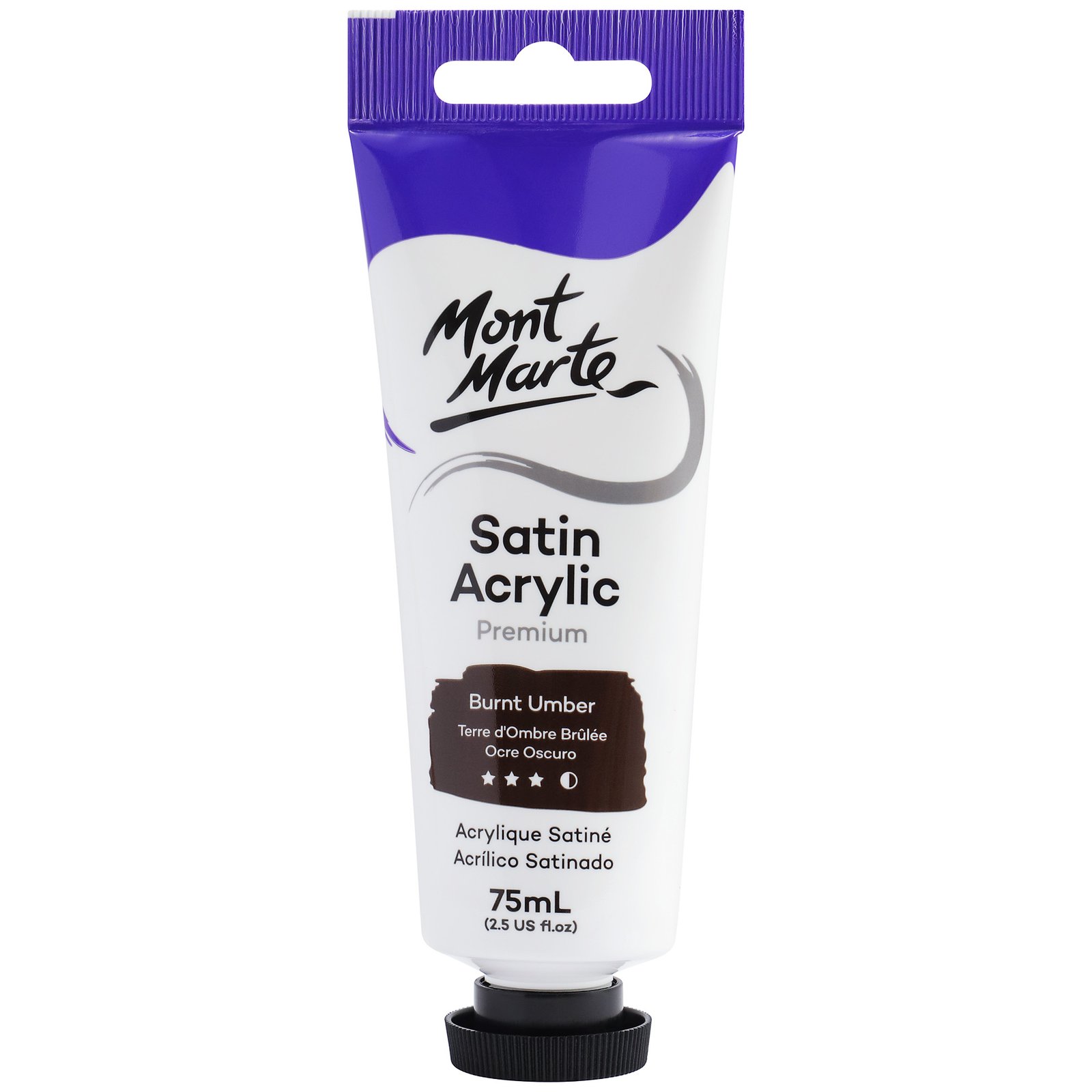 Satin Acrylic 75ml - Burnt Umber