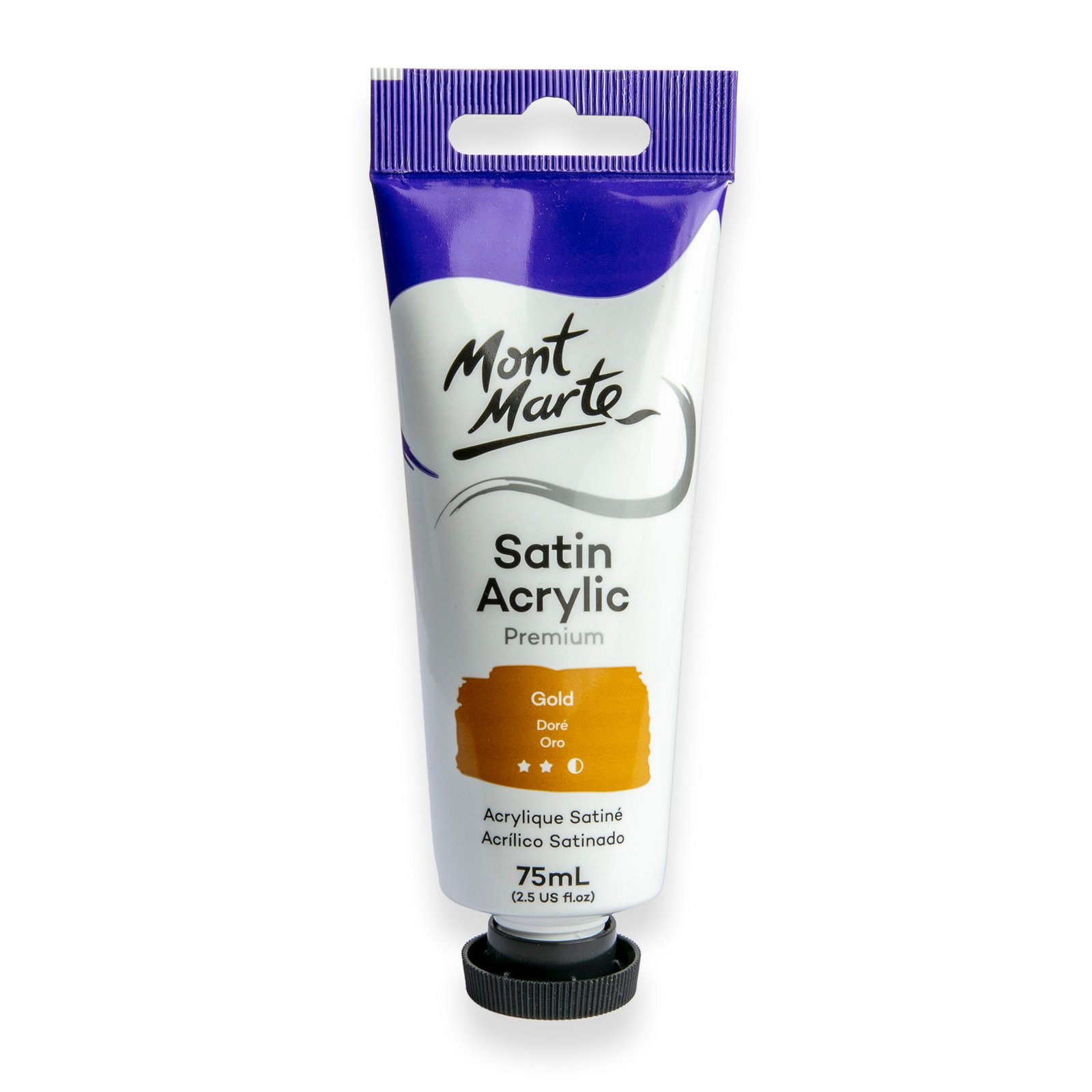 Satin Acrylic 75ml - Gold