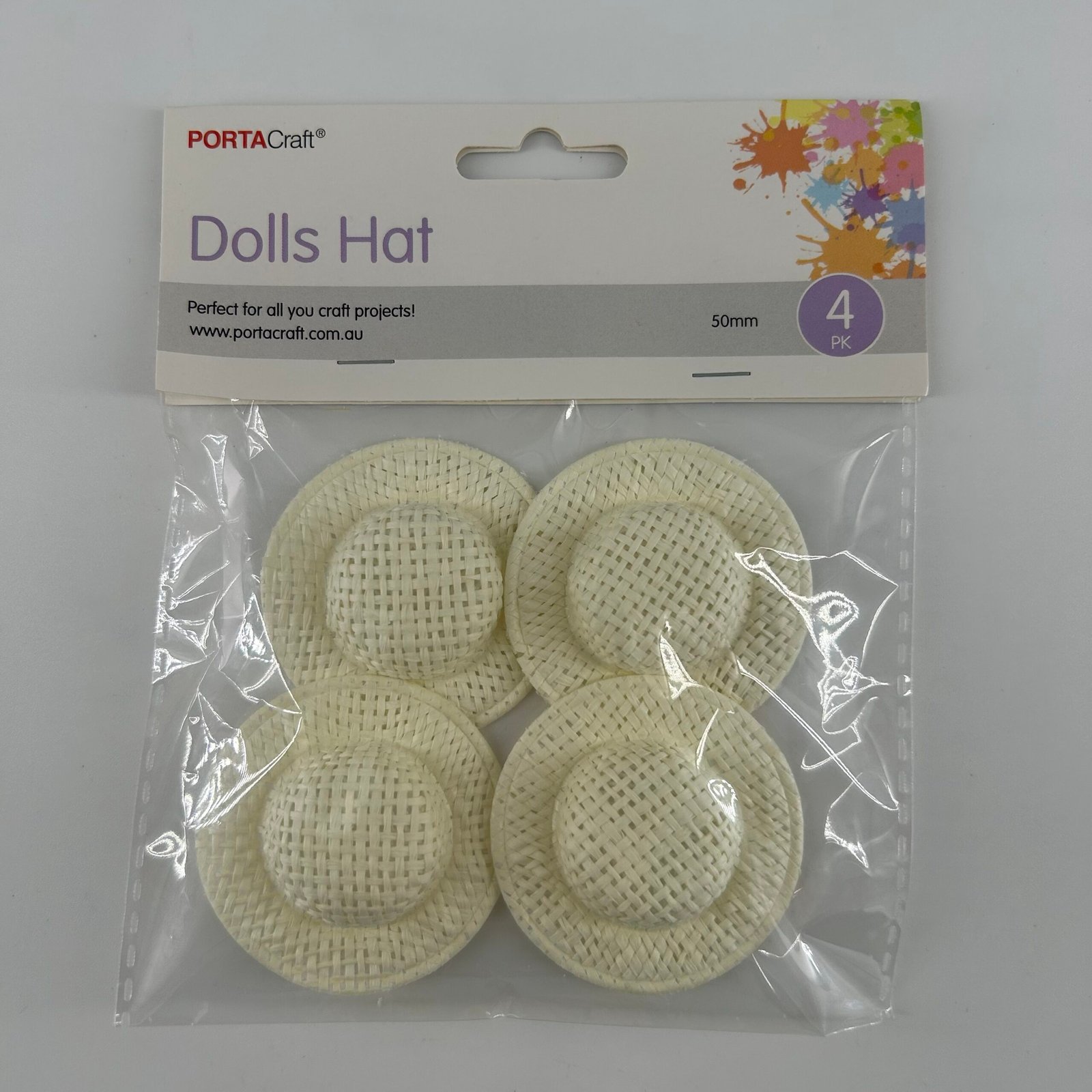 Dolls Hat 50mm 4pk