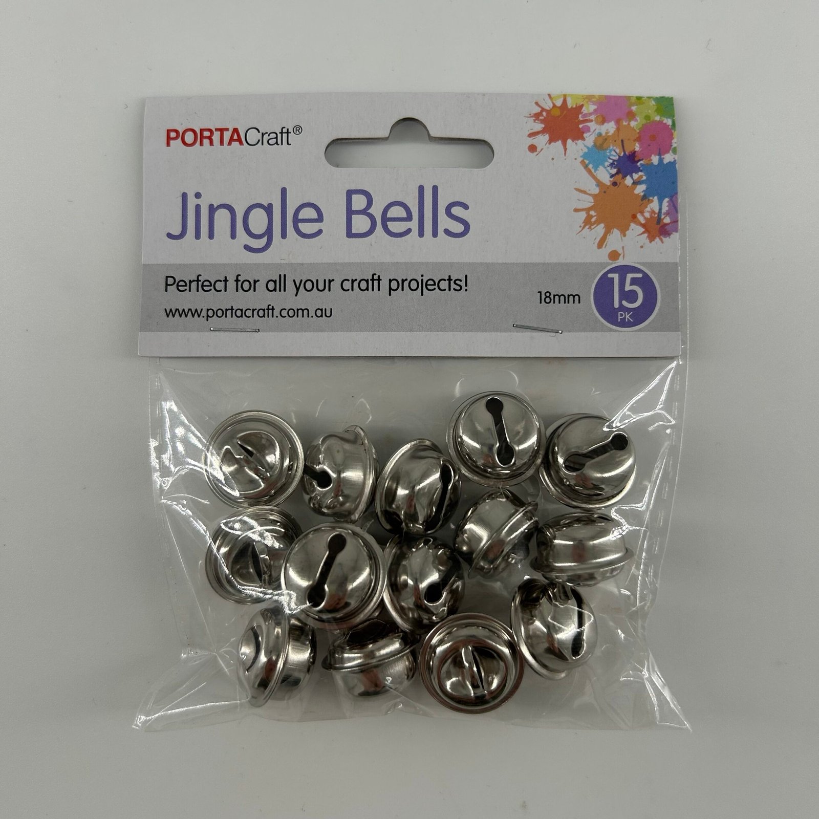 Jingle Bells 18mm 15pk Silver