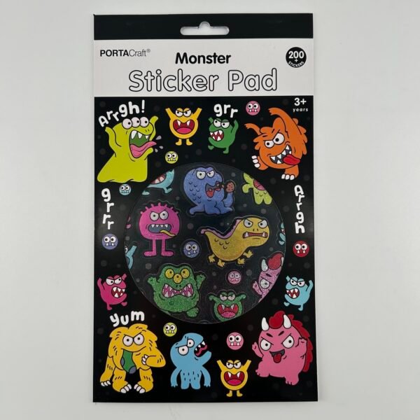 Sticker Pad 200pc - Monster
