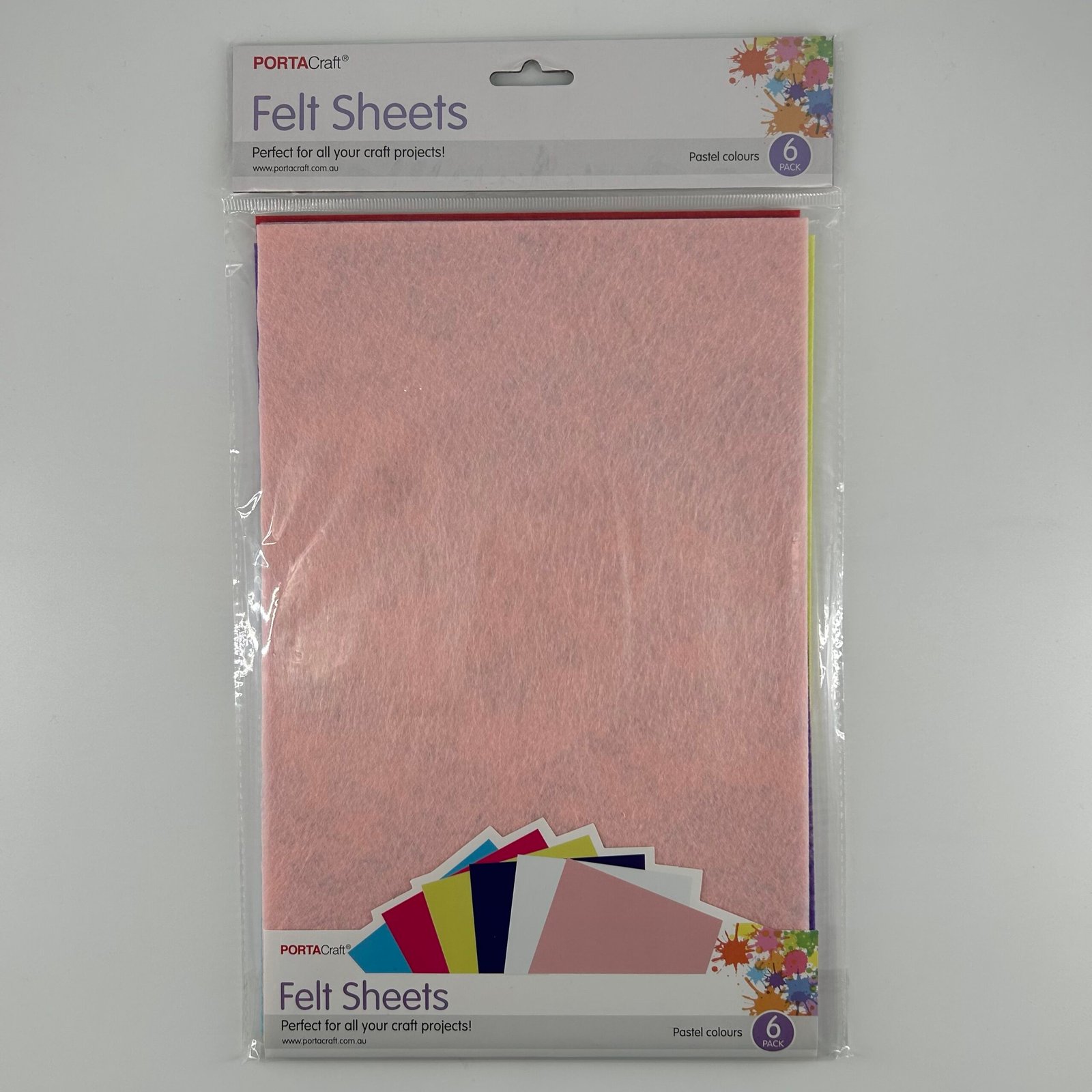Felt Sheets A4 6pk - Pastel Colours