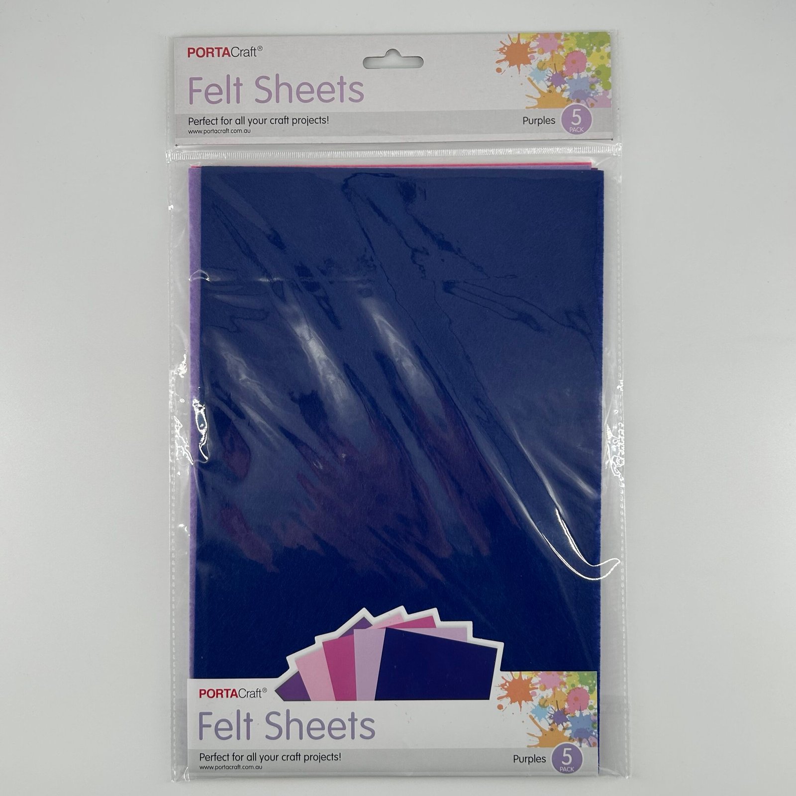 Felt Sheets A4 5pk - Purples