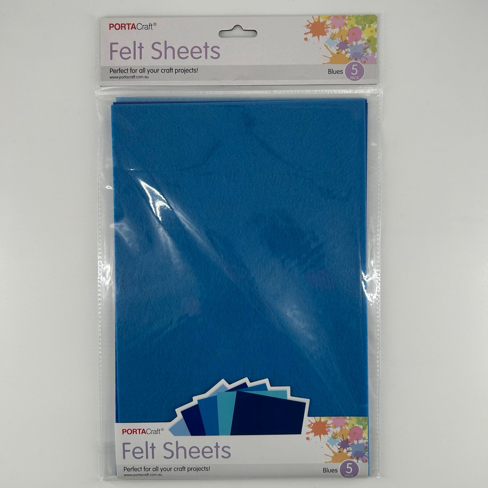 Felt Sheets A4 5pk - Blues