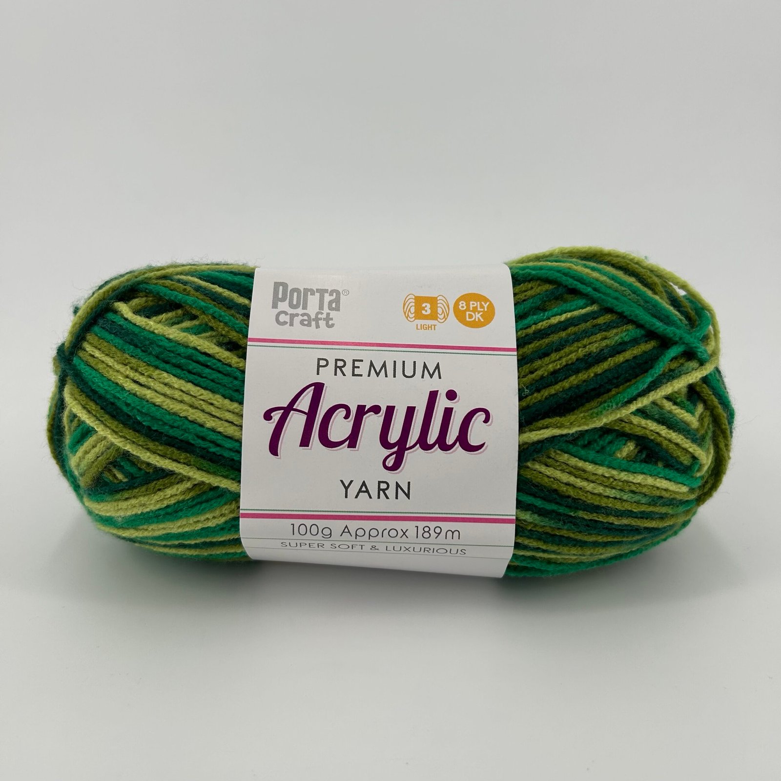 Acrylic Yarn 100g Multi Forest Green