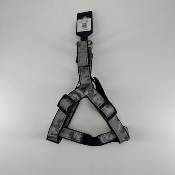 Reflective Camo Dog Harness Large Black