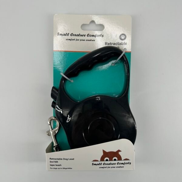 5M Retractable Dog Lead Black
