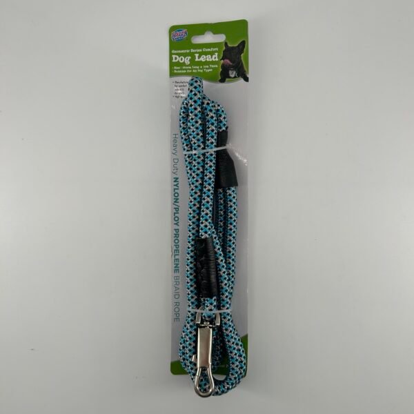 Geometric Series Nylon/Poly Propelene Dog Lead-1.6MTRS Blue