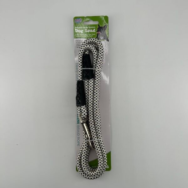 Geometric Series Nylon/Poly Propelene Dog Lead-1.6MTRS White