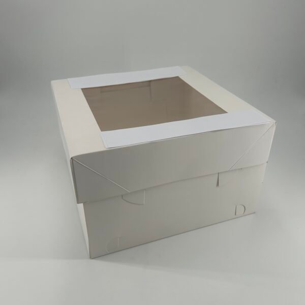 White 10in Cake Box With Window (10x10x6in) (5 Pack)