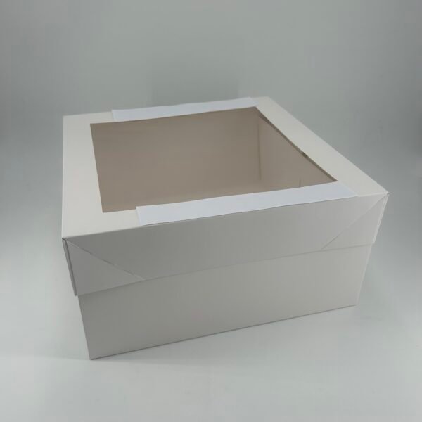 White 12in Cake Box With Window (12x12x6in) (5 Pack)