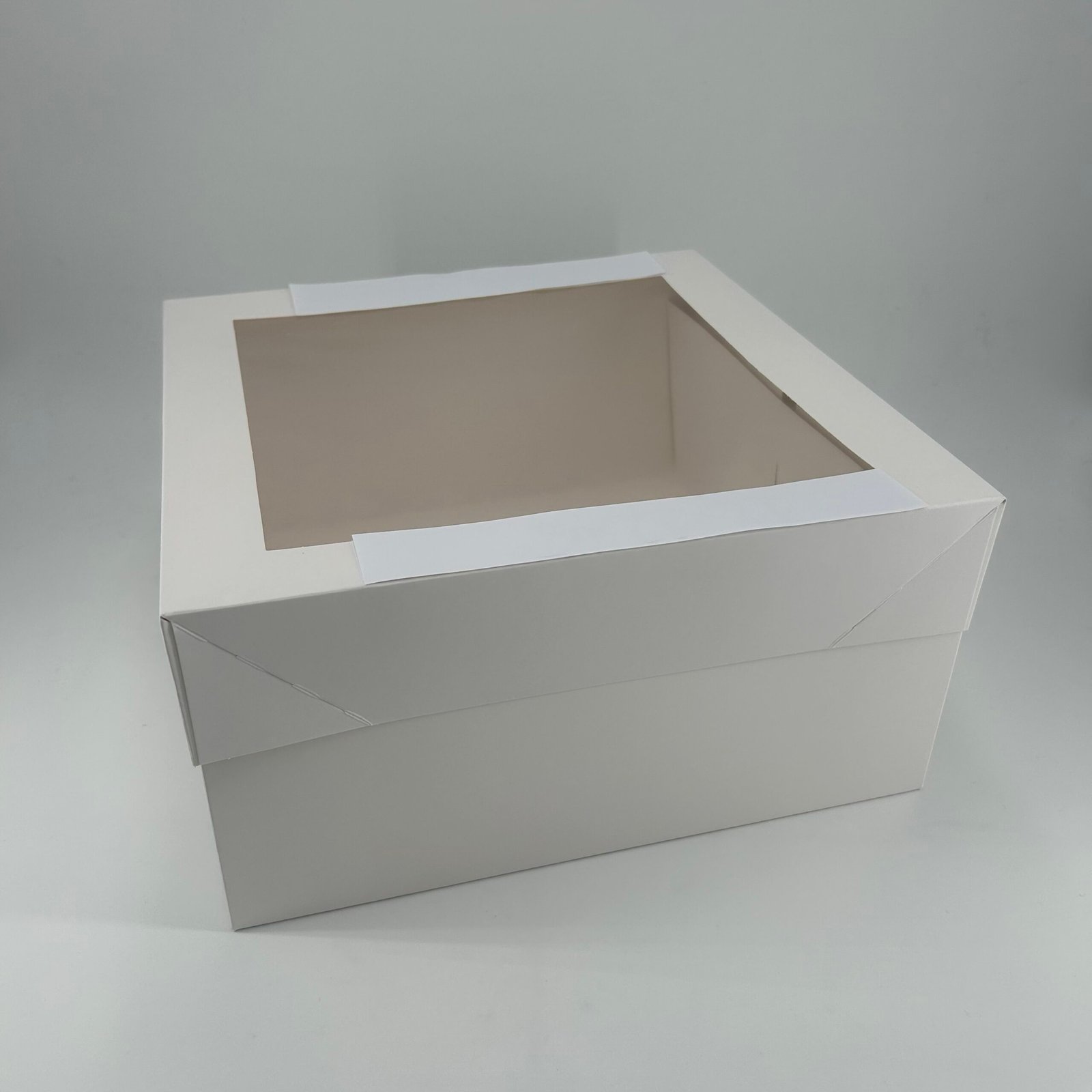 White 12in Cake Box With Window (12x12x6in) (5 Pack)