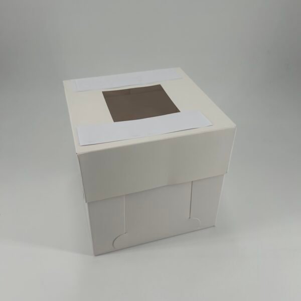 White 6in Cake Box With Window (6x6x6in) (5 Pack)
