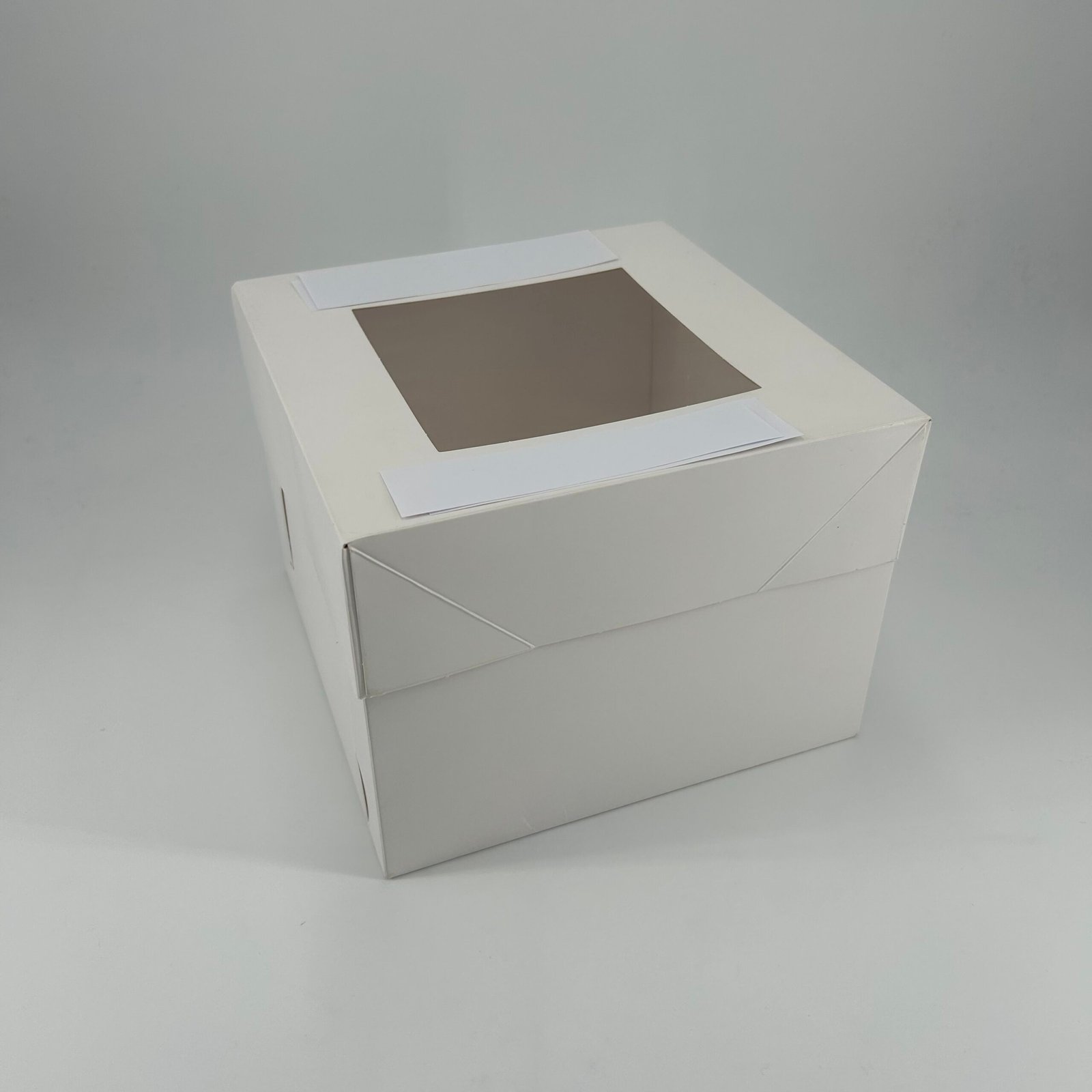 White 8in Cake Box With Window (8x8x6in) (5 Pack)