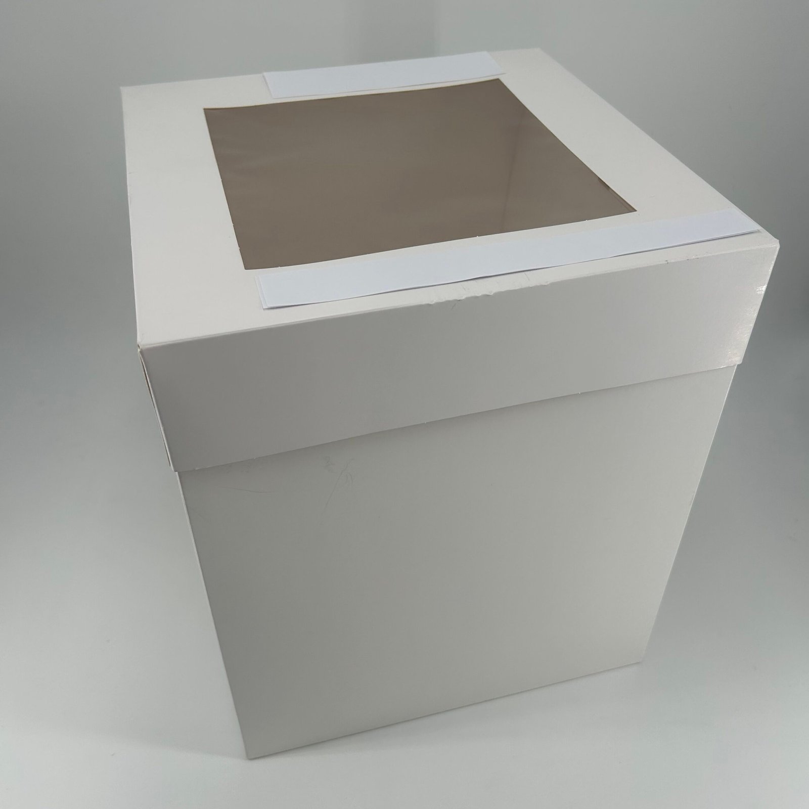 White Tall 10in Cake Box With Window (10x10x12in)