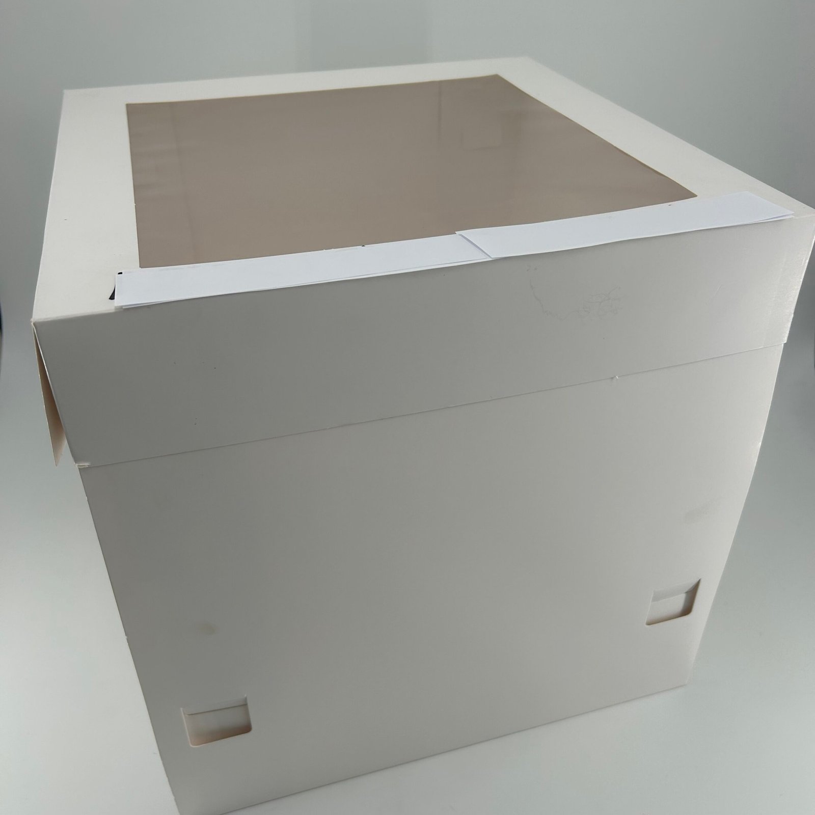 White Tall 12in Cake Box With Window (12x12x12in)