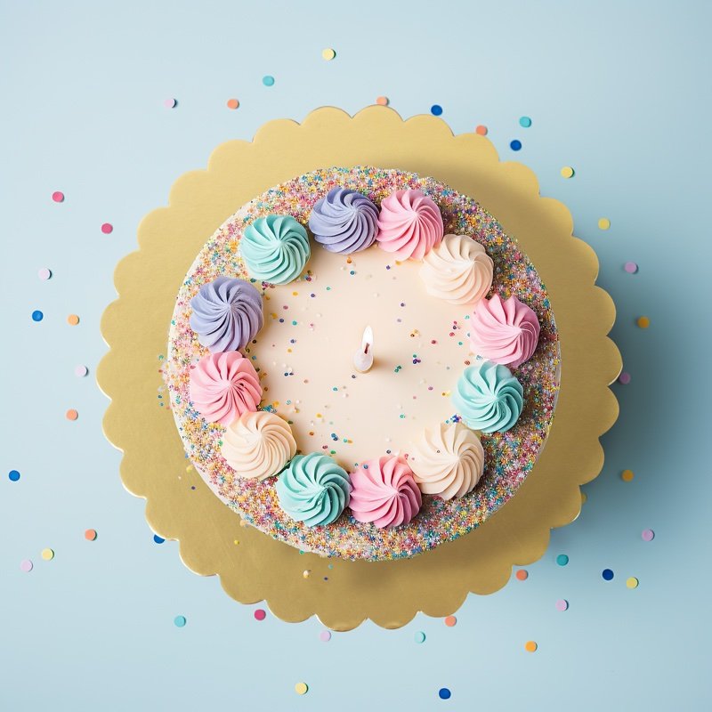 10in Scalloped Cake Board - Gold