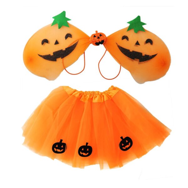 Halloween Pumpkin Wings & Tutu Set