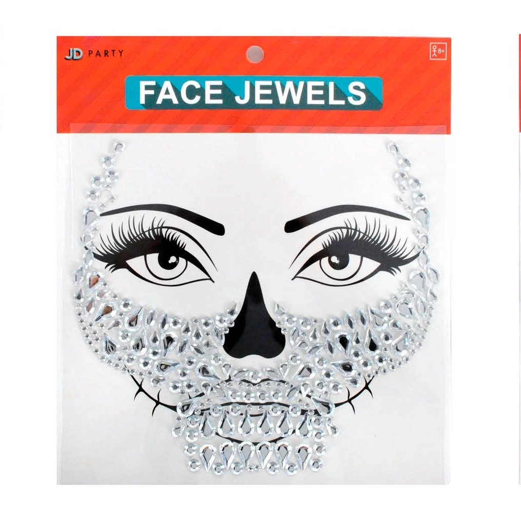 Halloween Face Jewels (Silver Mouth)
