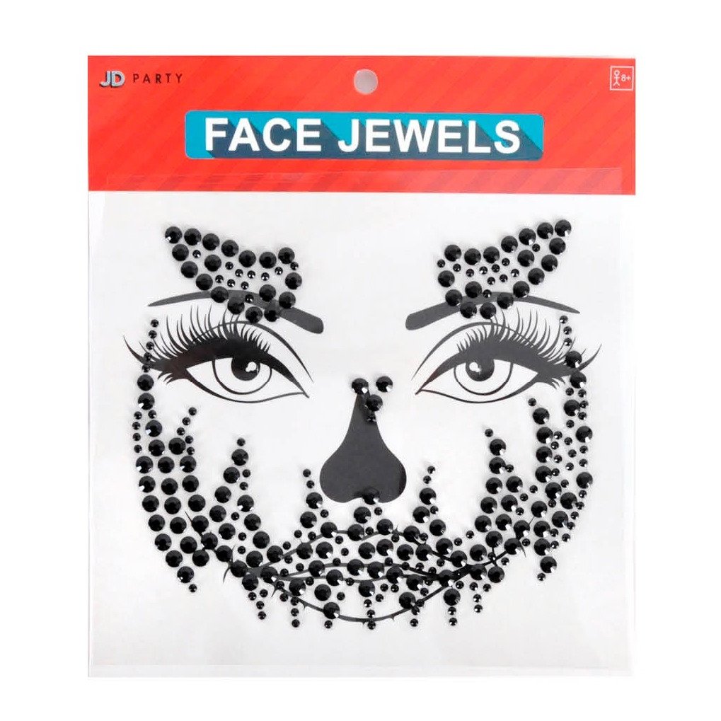 Halloween Face Jewels (Black)