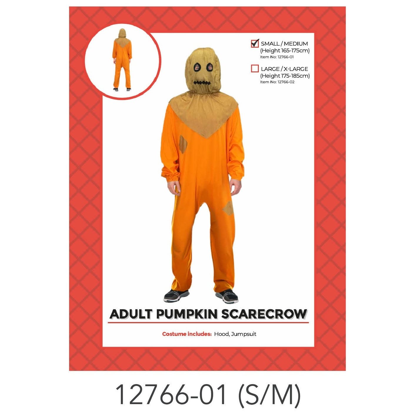 Adult Pumpkin Scarecrow Costume S/M