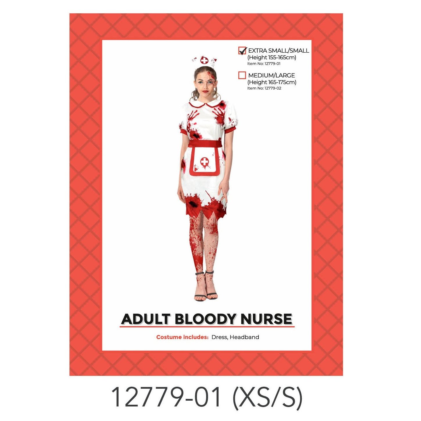 Adult Bloody Nurse Costume XS/S