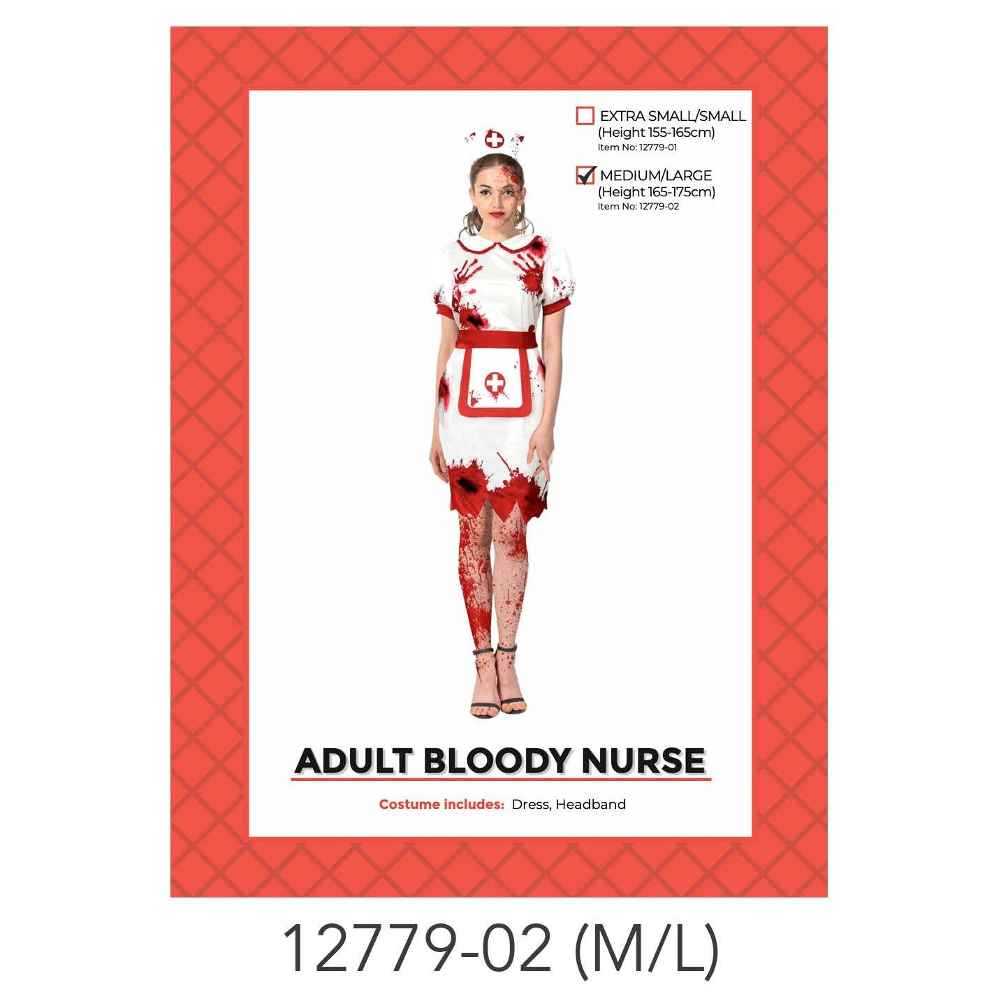 Adult Bloody Nurse Costume M/L
