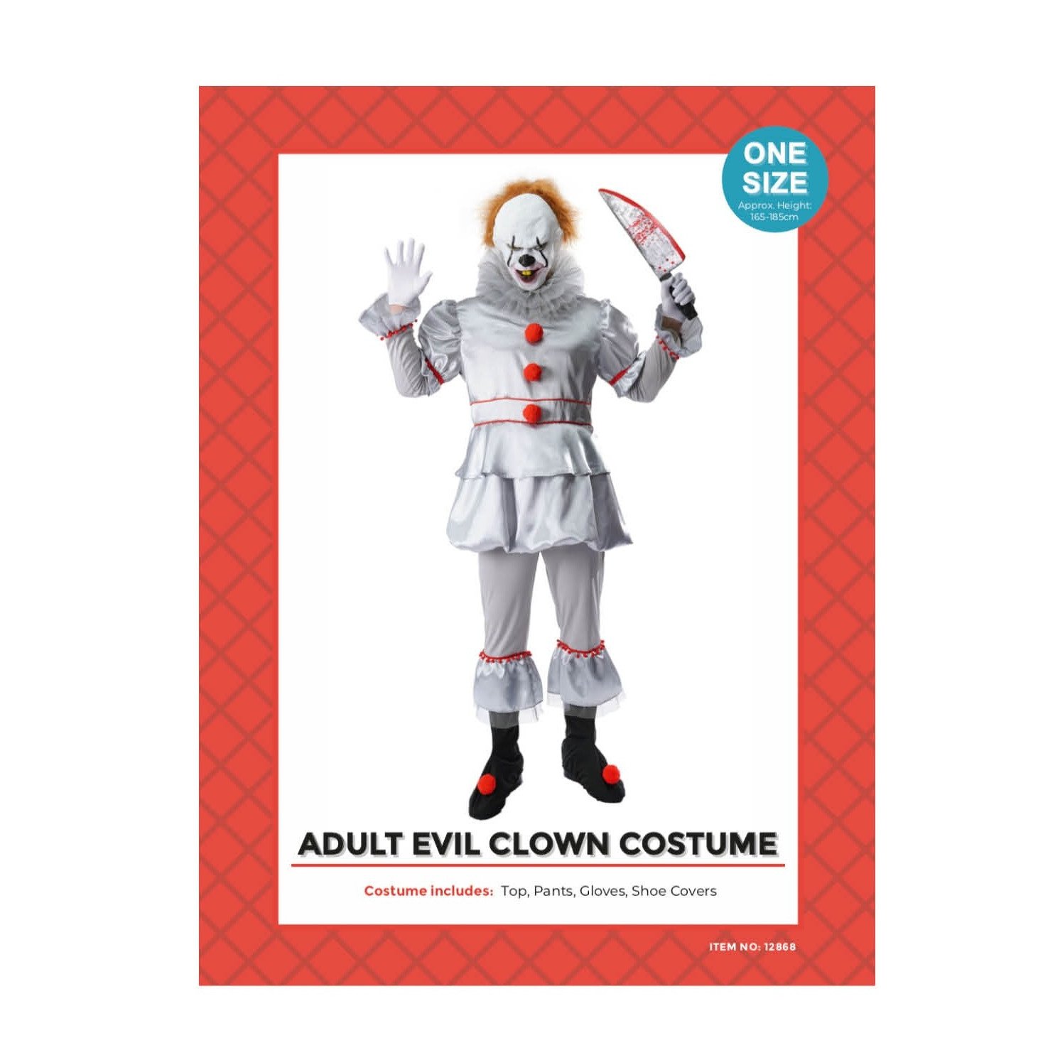 Adult Killer Clown Man Costume