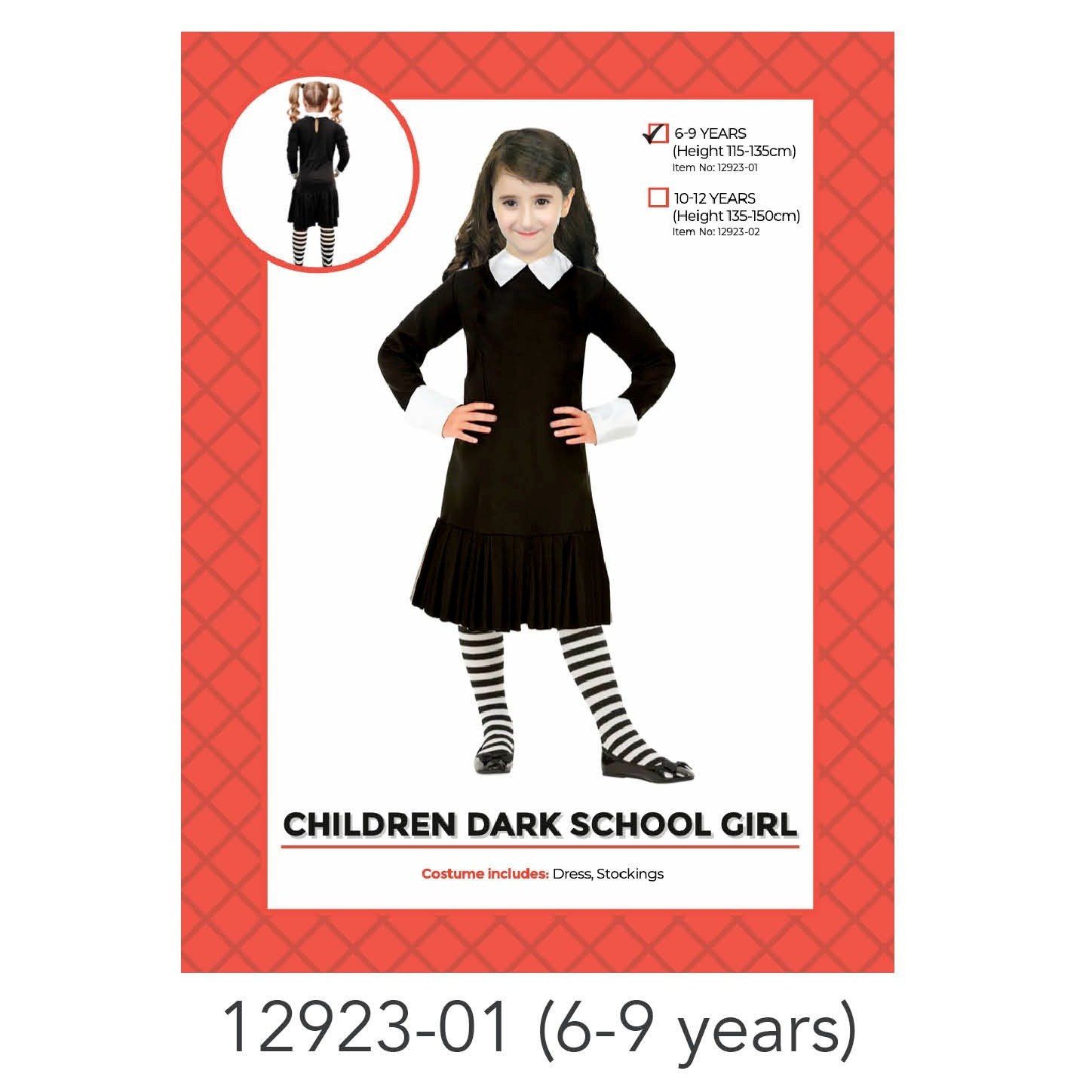 Children Wednesday Girl Costume (6-9)