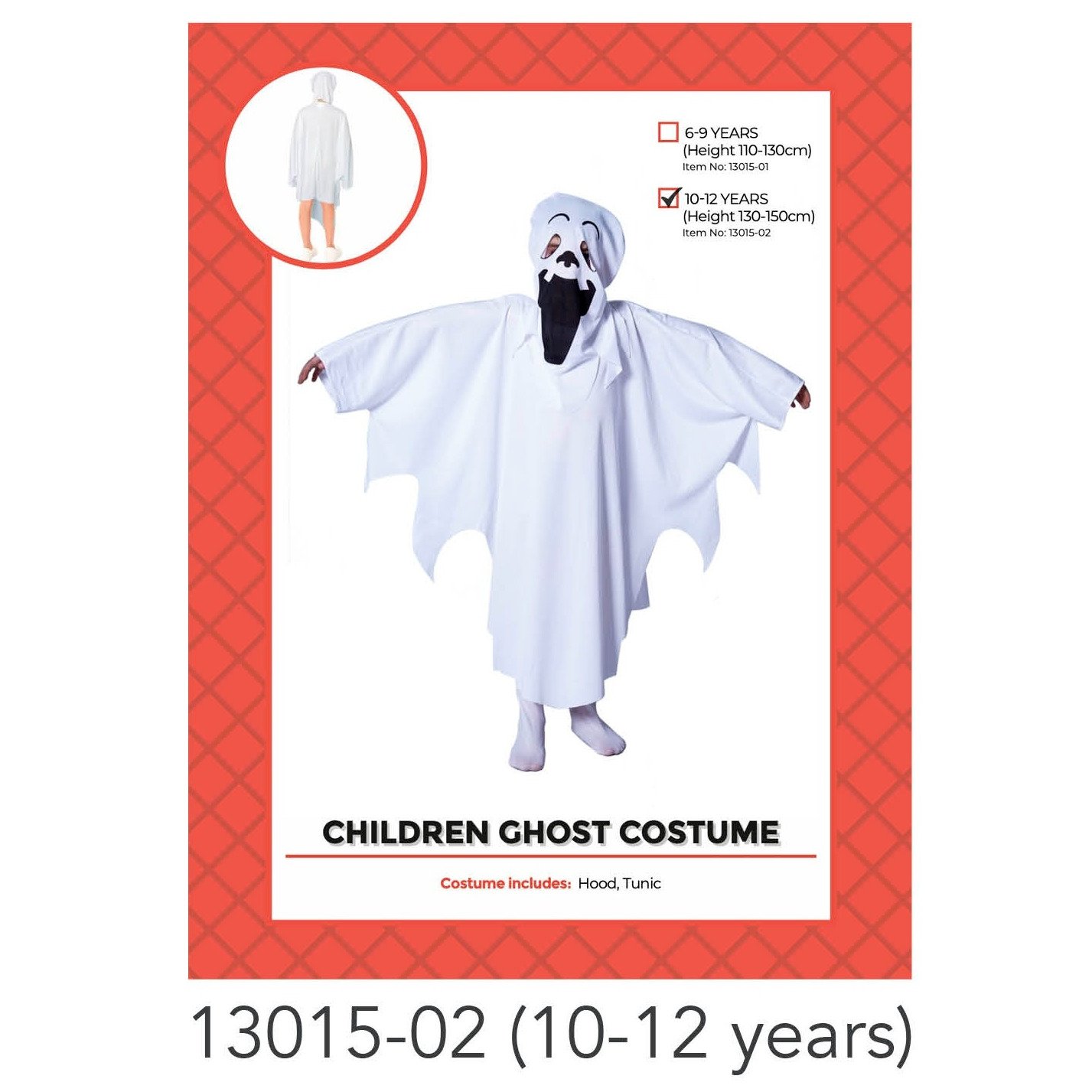 Children Ghost Costume 10-12 years