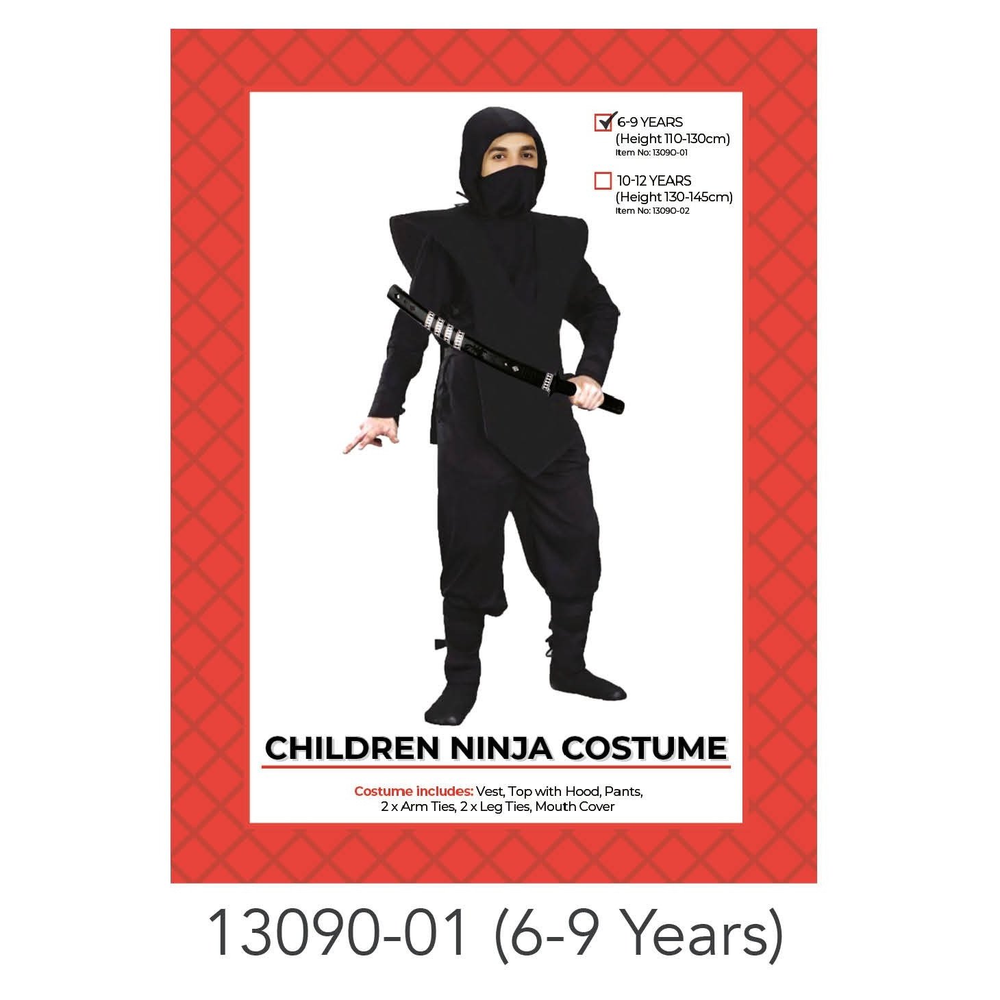 Children Ninja Costume (6-9 years)