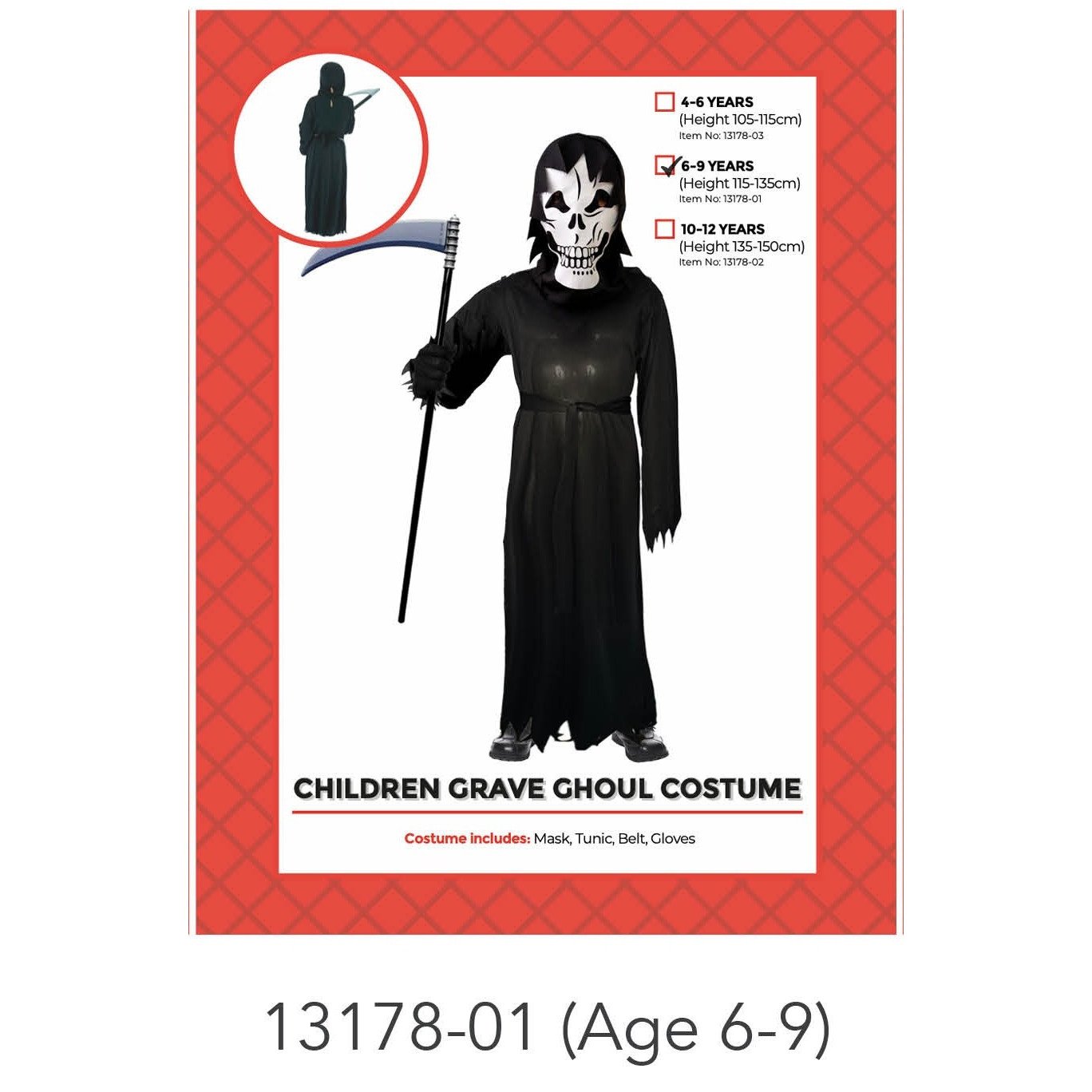 Children Grave Ghoul Costume (6-9 years)