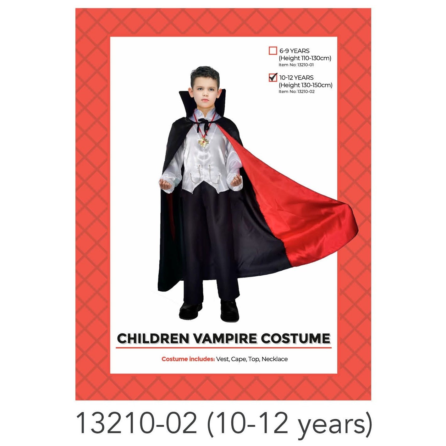Children Vampire Costume (10-12 years)