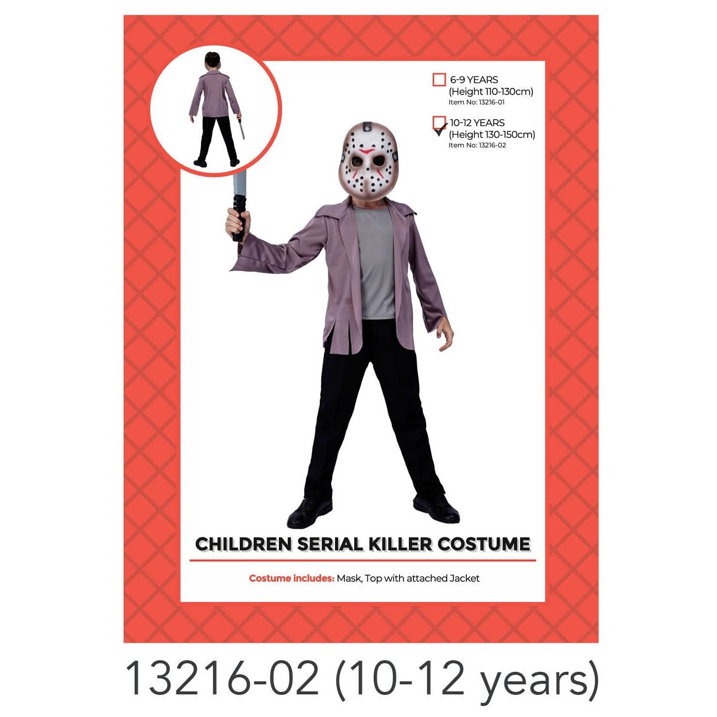 Children Killer Boy Costume (10-12years)