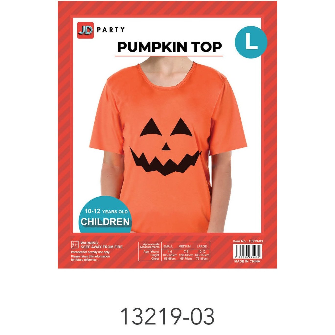 Children Pumpkin Tshirt (Large)